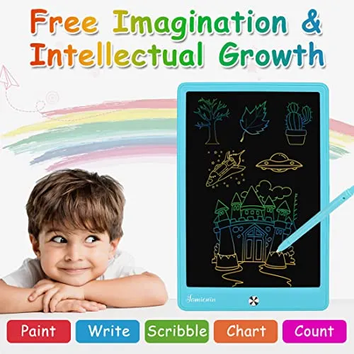 11 Inch LCD Writing Tablet, Colorful Drawing Doodle Board for Kids Toddler Drawing Pad Writing Board, Christmas Birthday Gifts for Boys Girls Age 3-7 Blue