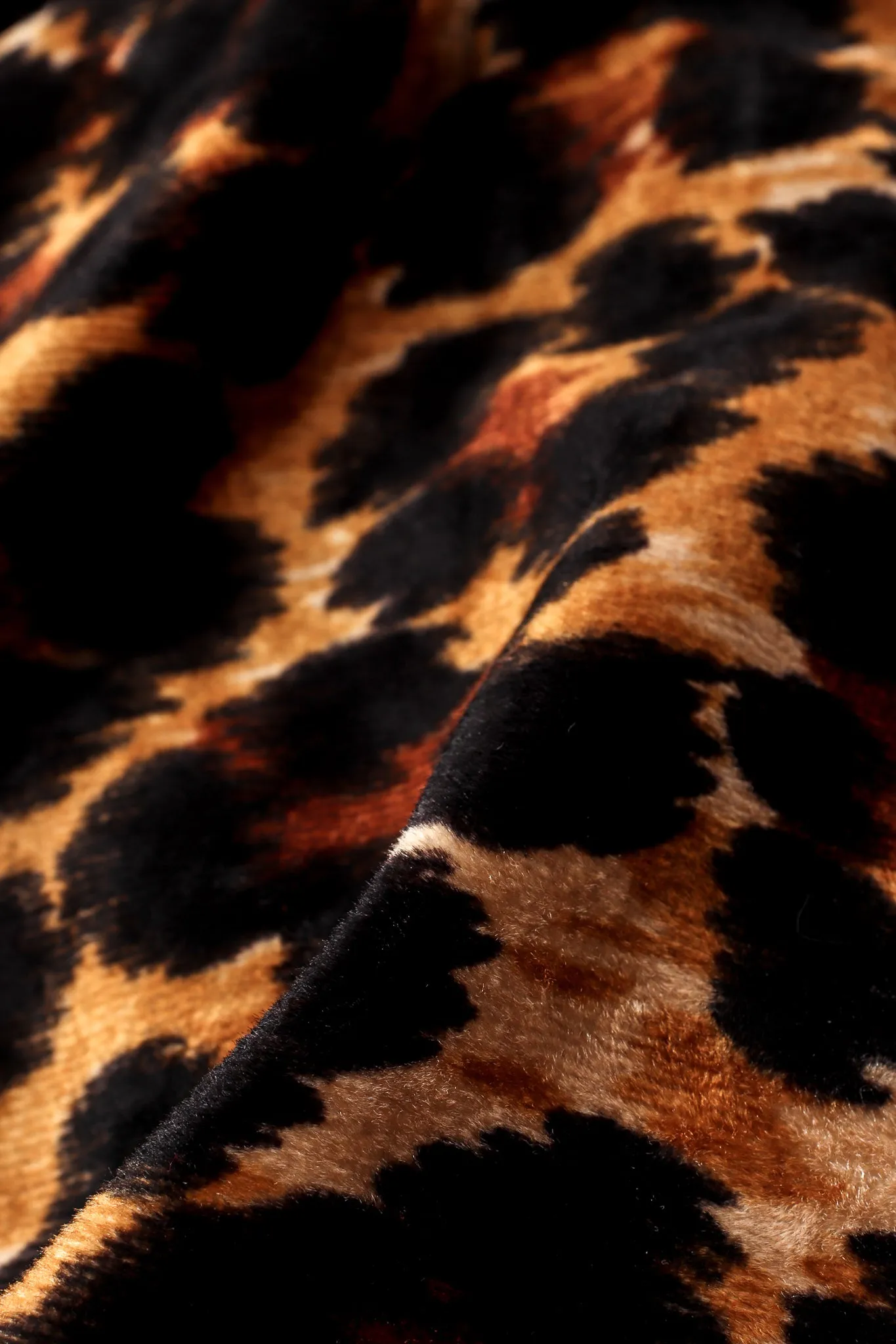 1989 A/W  Leopard Stretch Velvet Cocktail Dress
