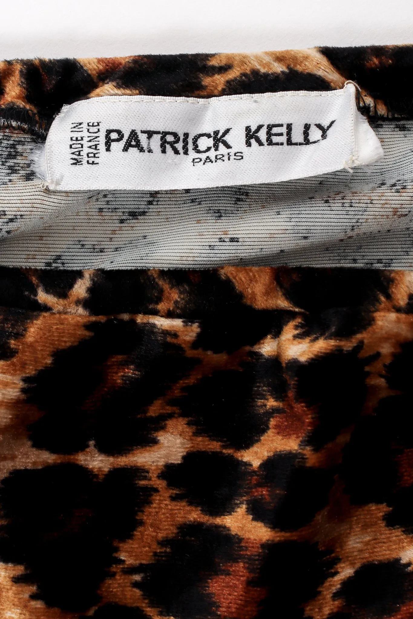 1989 A/W  Leopard Stretch Velvet Cocktail Dress