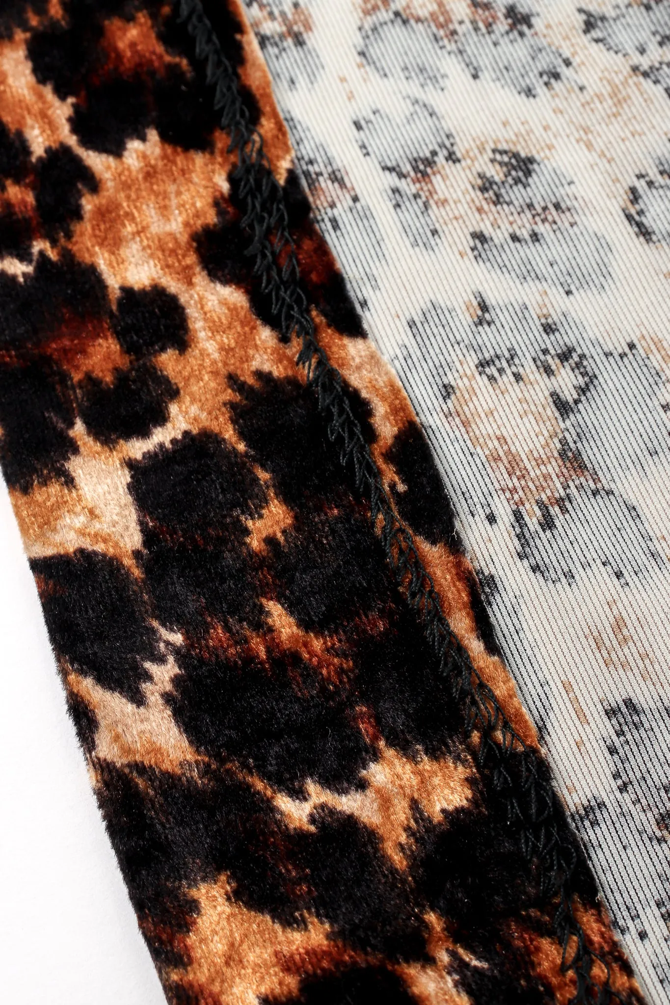 1989 A/W  Leopard Stretch Velvet Cocktail Dress