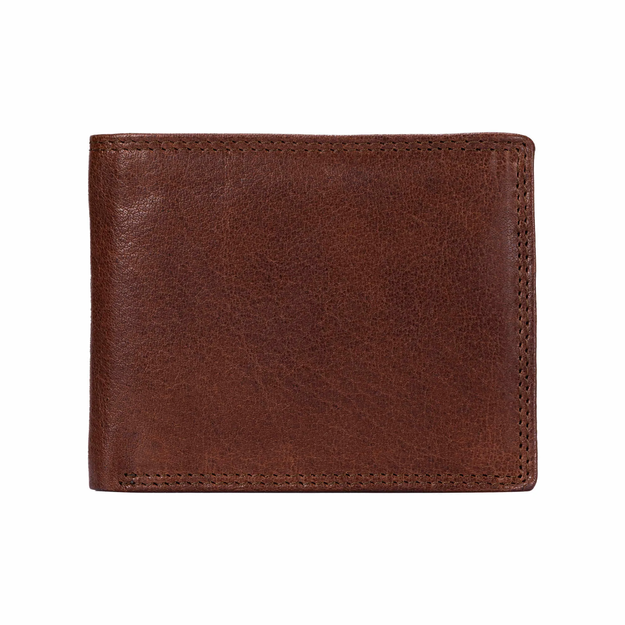 301766 Bifold Leather Wallet with Side Flap in Brown | Style n Craft
