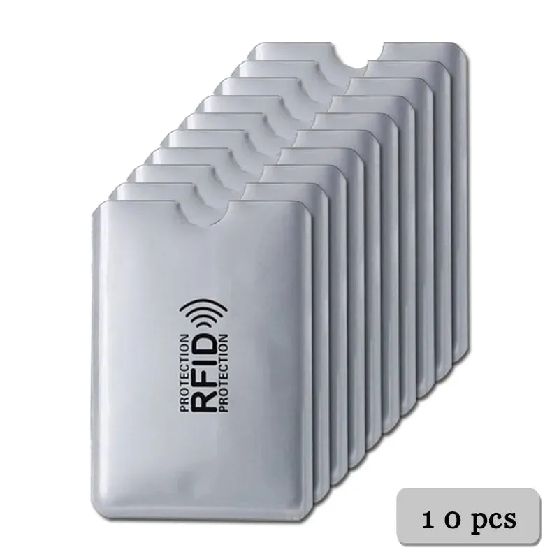 Anti-Rfid Credit Card Holder Wallet RFID Reader Blocker Wallet Card Case Protection Against Hackers Metal Credit Card Holder
