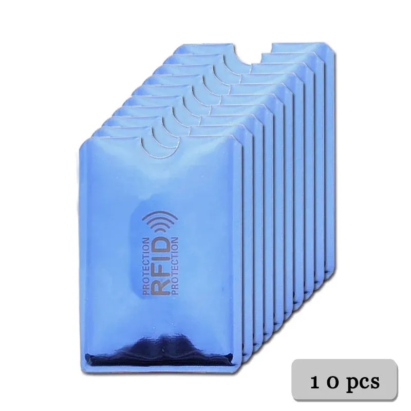 Anti-Rfid Credit Card Holder Wallet RFID Reader Blocker Wallet Card Case Protection Against Hackers Metal Credit Card Holder