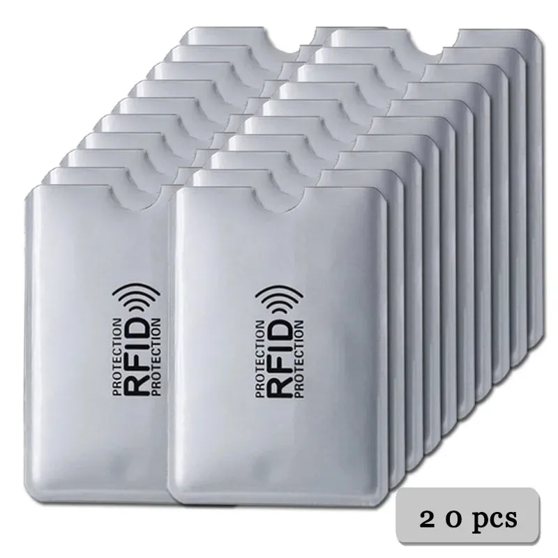 Anti-Rfid Credit Card Holder Wallet RFID Reader Blocker Wallet Card Case Protection Against Hackers Metal Credit Card Holder