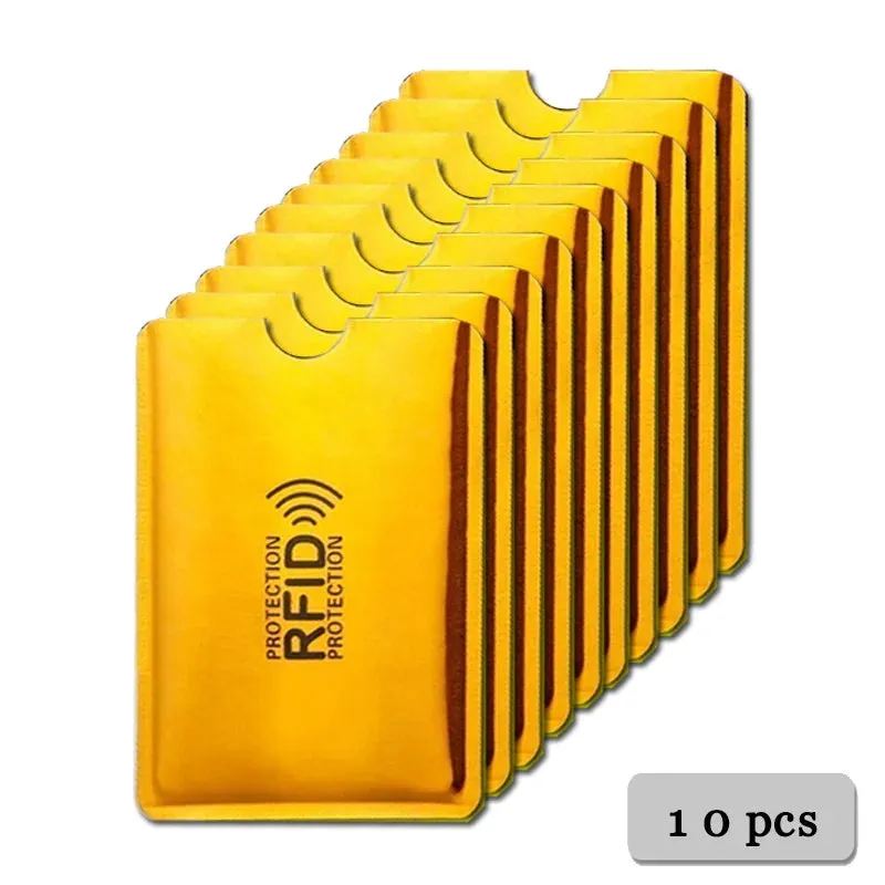 Anti-Rfid Credit Card Holder Wallet RFID Reader Blocker Wallet Card Case Protection Against Hackers Metal Credit Card Holder