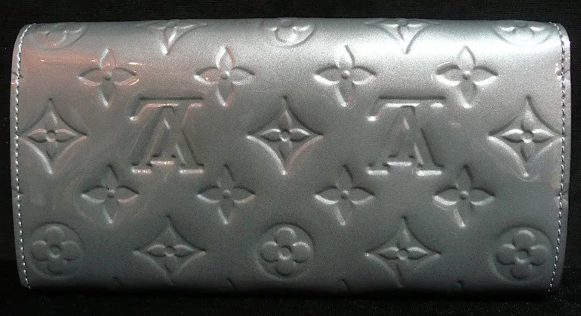 Authentic NEW in Box Louis Vuitton Sarah Vernis Blue Wallet