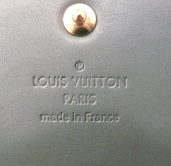 Authentic NEW in Box Louis Vuitton Sarah Vernis Blue Wallet
