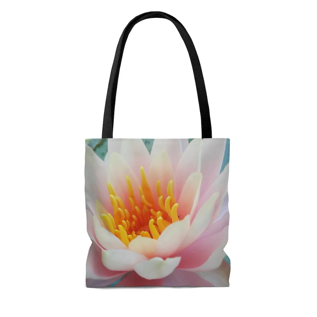 Beautiful Water Lily AOP Tote Bag - Image from Brooklyn Botanic Garden, NYC