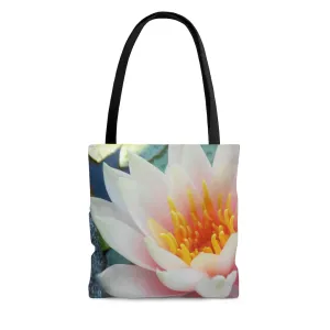 Beautiful Water Lily AOP Tote Bag - Image from Brooklyn Botanic Garden, NYC