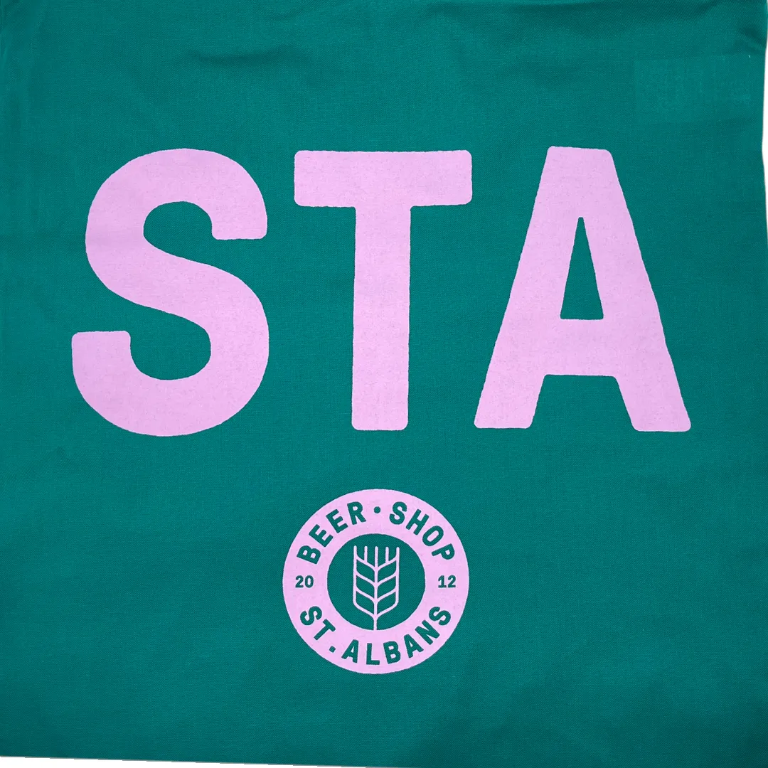 Beer Shop St Albans Screen Print Cotton Tote Bag