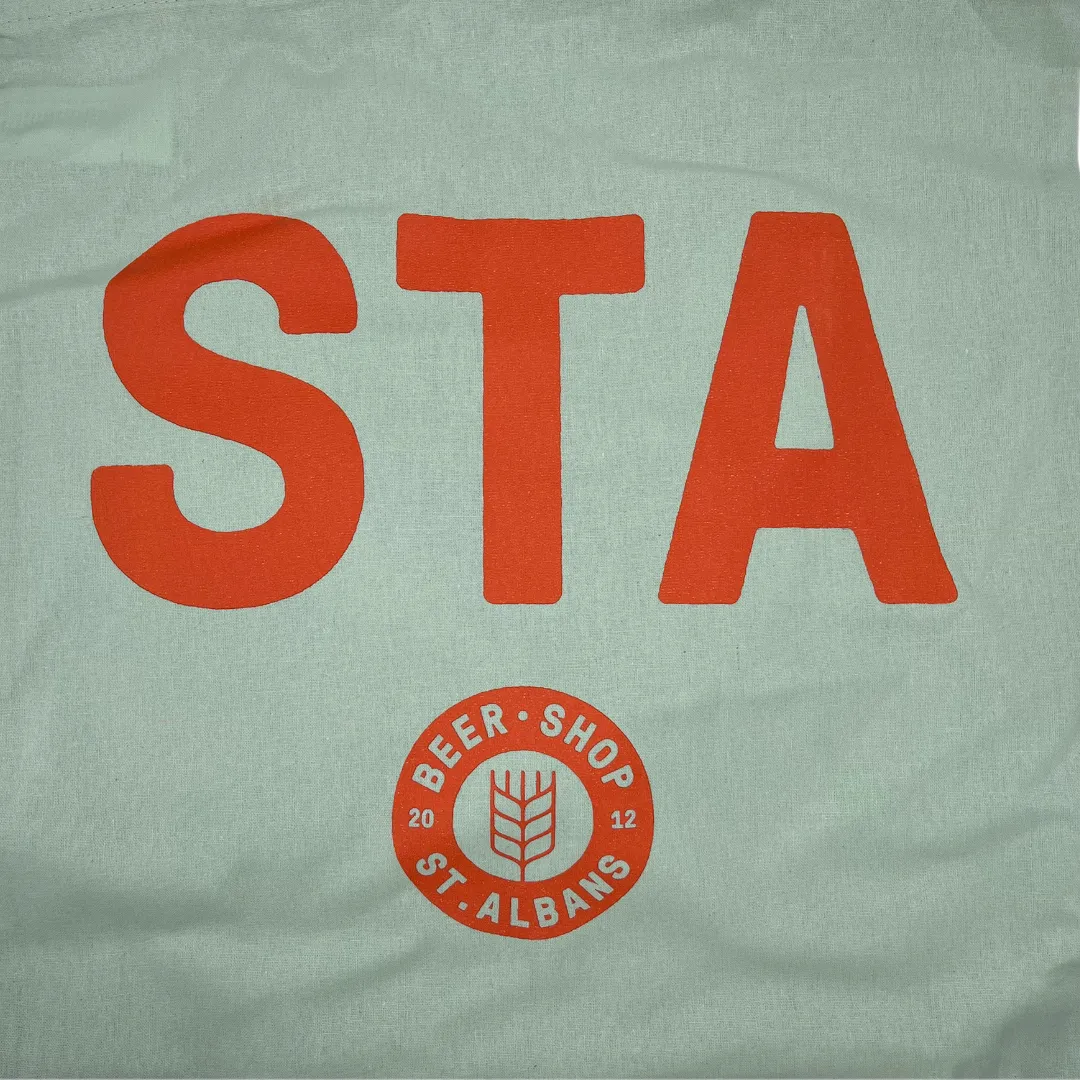 Beer Shop St Albans Screen Print Cotton Tote Bag