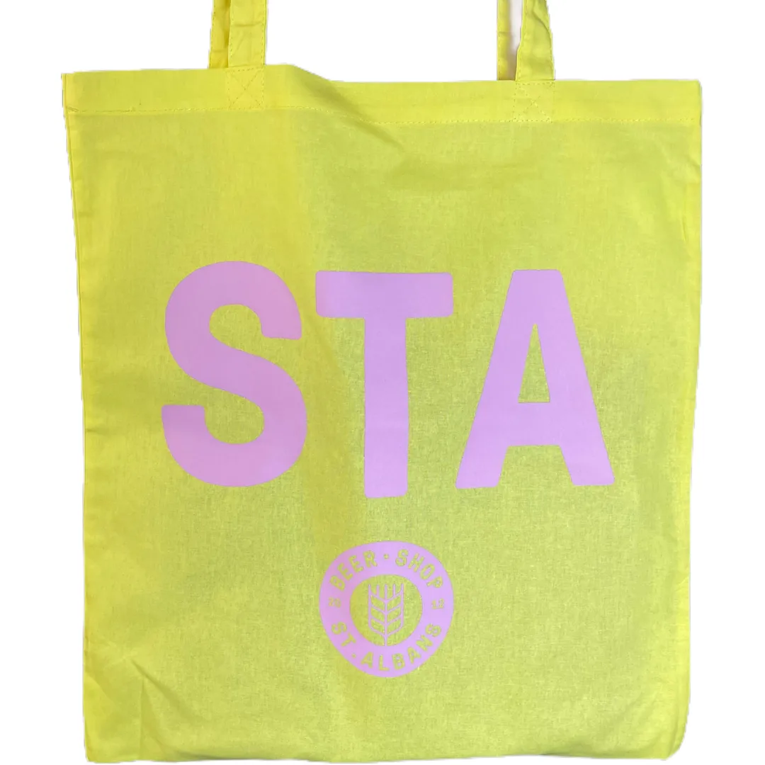 Beer Shop St Albans Screen Print Cotton Tote Bag