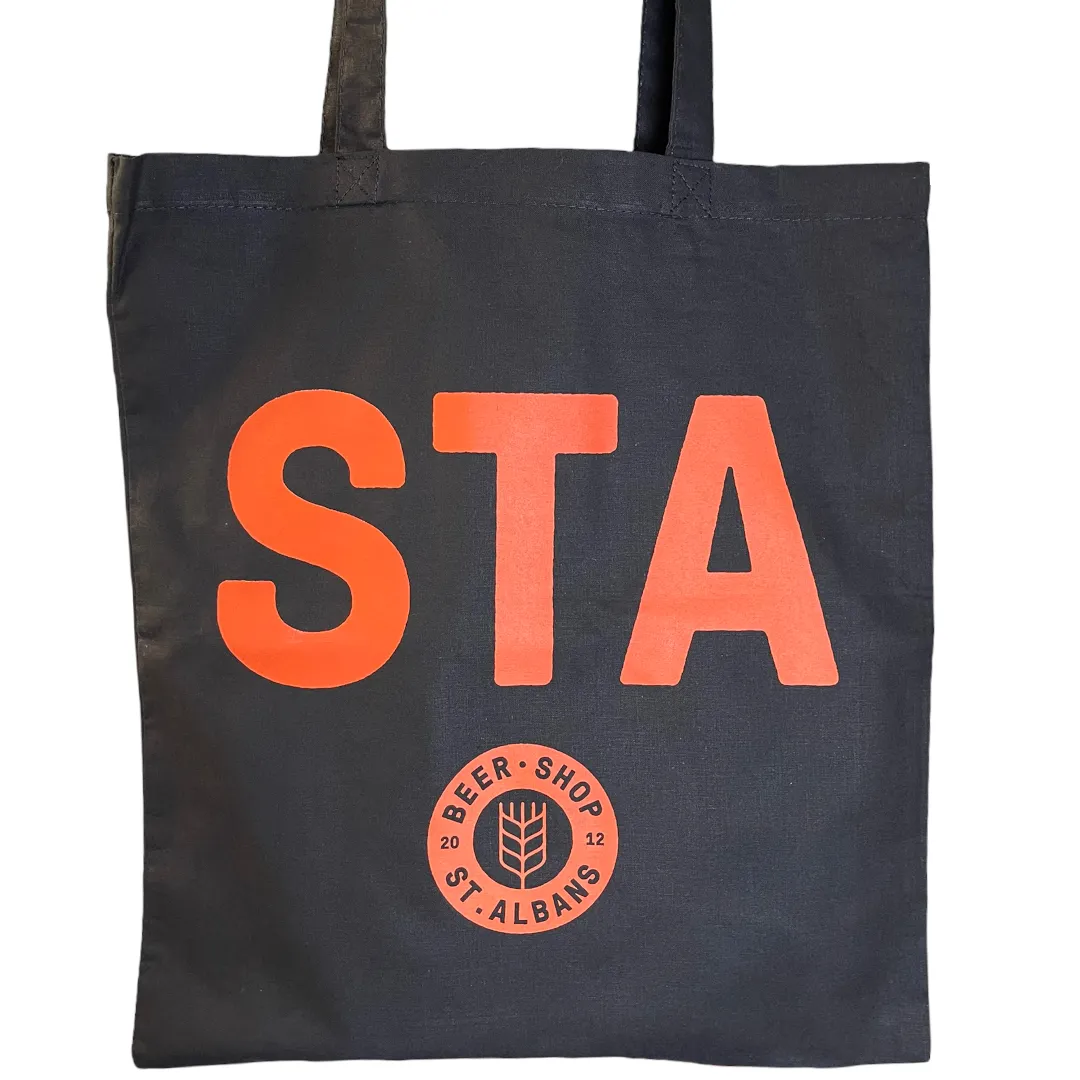 Beer Shop St Albans Screen Print Cotton Tote Bag