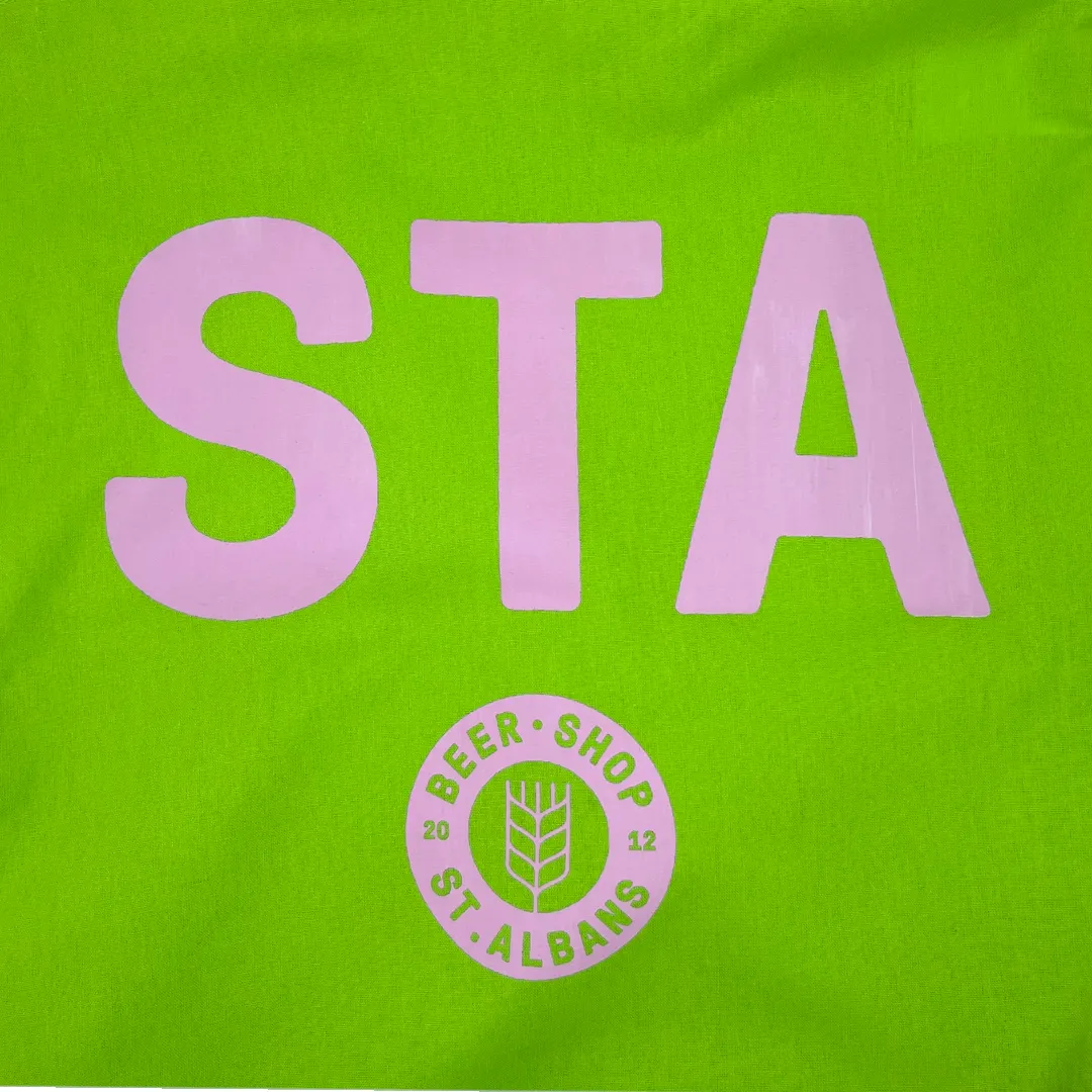Beer Shop St Albans Screen Print Cotton Tote Bag