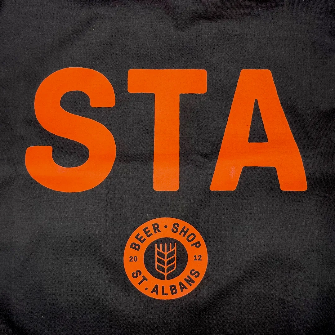 Beer Shop St Albans Screen Print Cotton Tote Bag