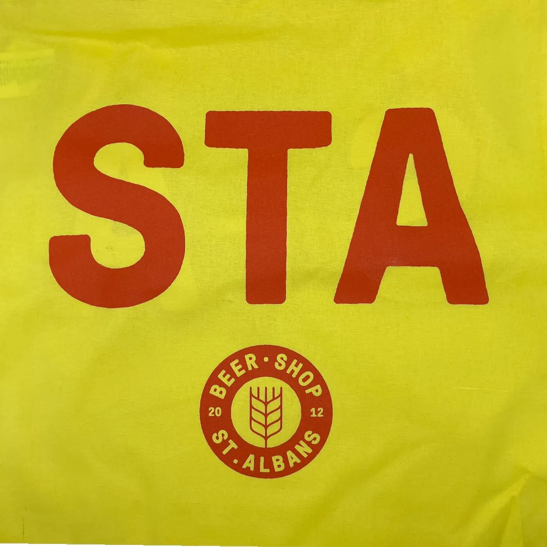 Beer Shop St Albans Screen Print Cotton Tote Bag