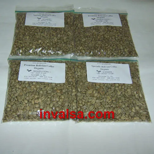 Bolivia INVALSA Unusual Microlot SAMPLER PACK A:  Four half-pound green coffes