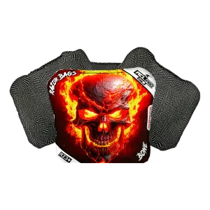 Bone | Fire Skull | ACL PRO Razor Cornhole Bags