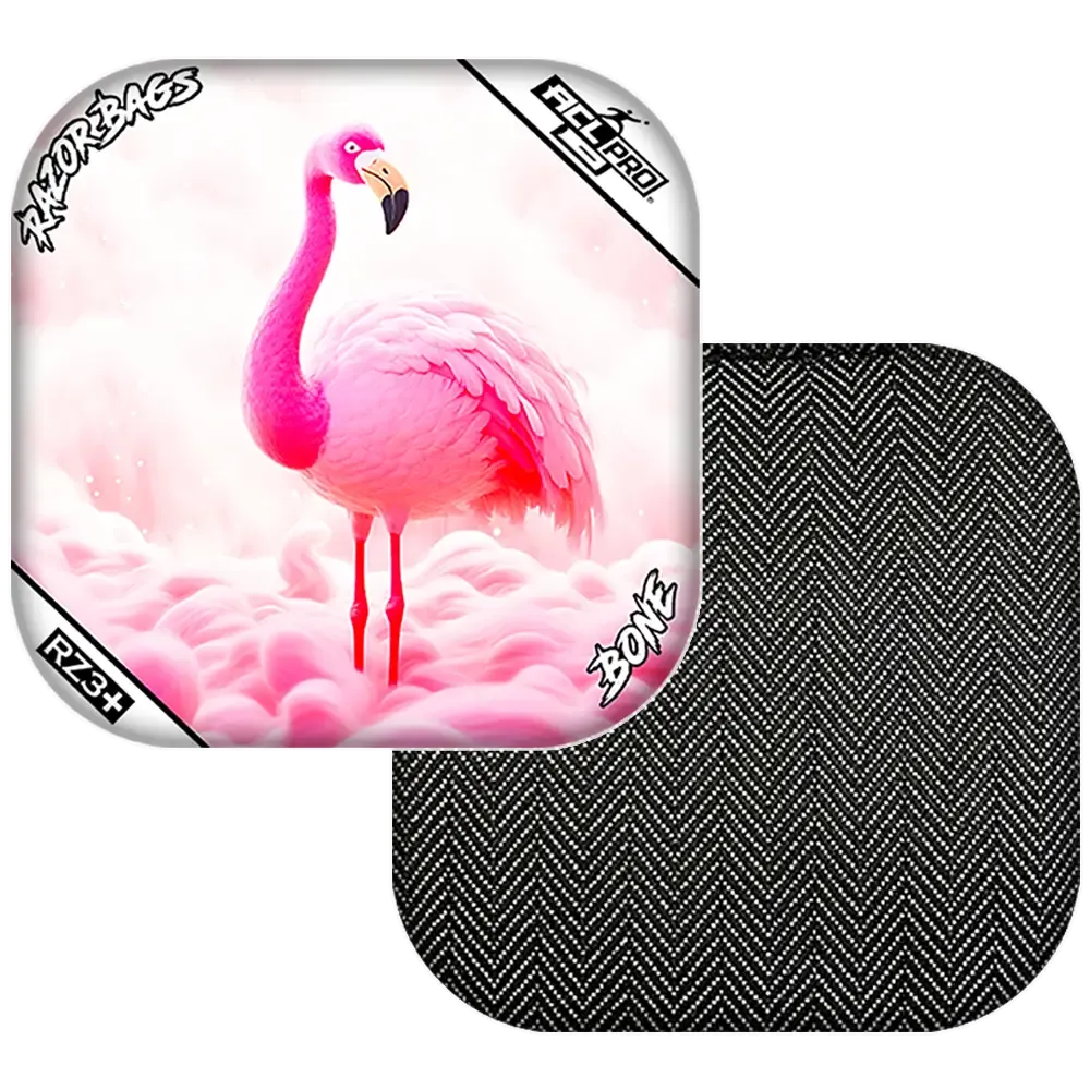 Bone | Flamingo | ACL PRO Razor Cornhole Bags