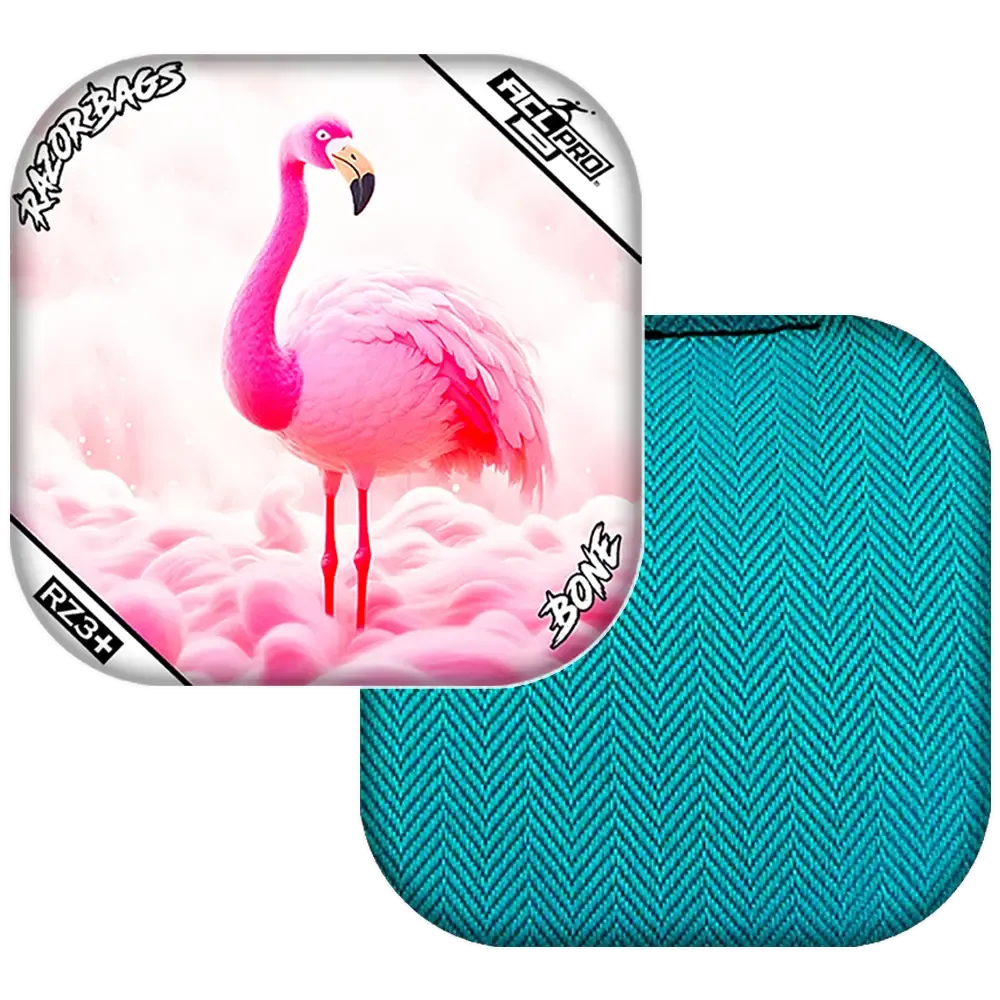 Bone | Flamingo | ACL PRO Razor Cornhole Bags