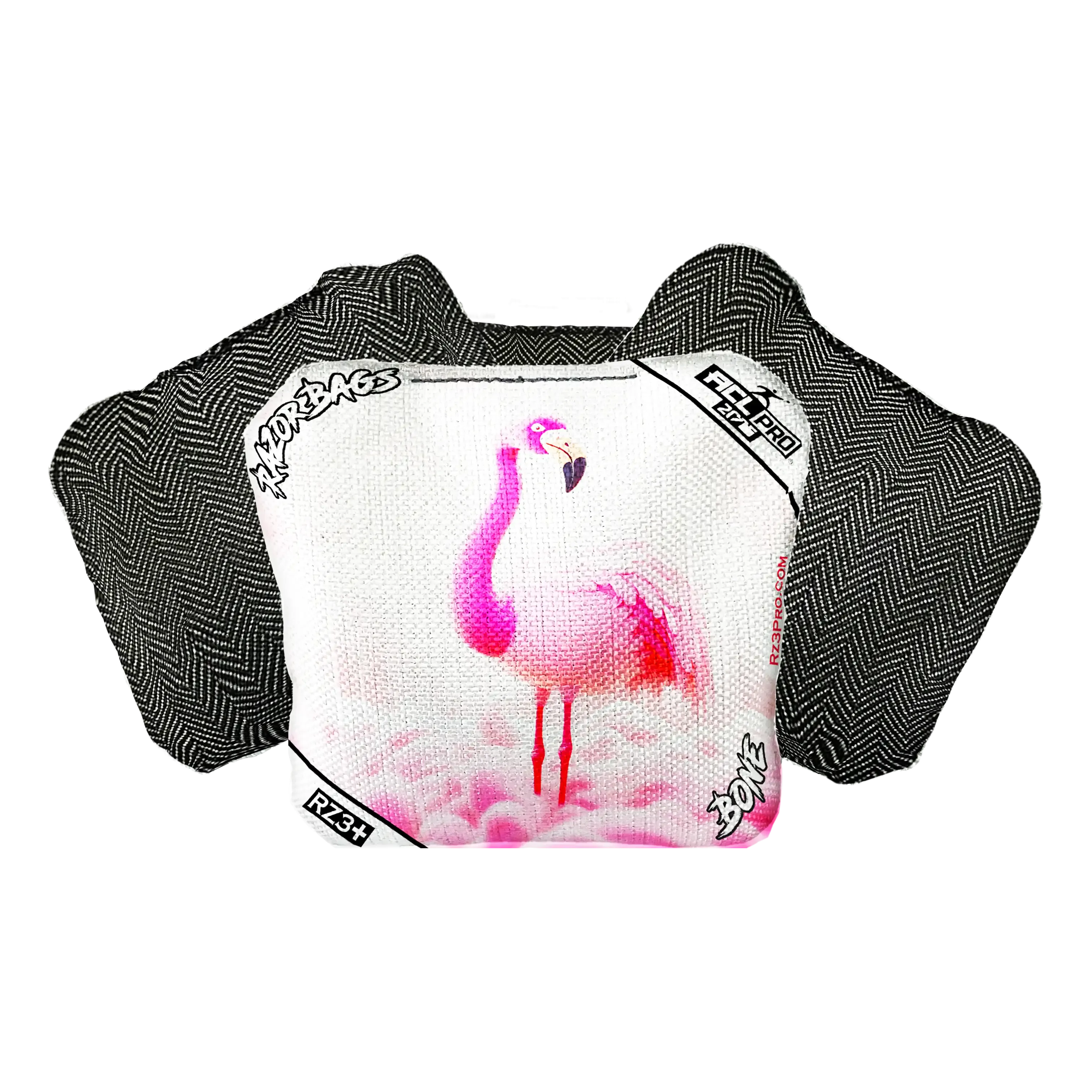 Bone | Flamingo | ACL PRO Razor Cornhole Bags