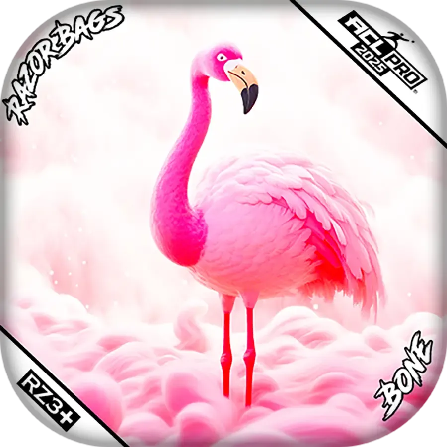 Bone | Flamingo | ACL PRO Razor Cornhole Bags