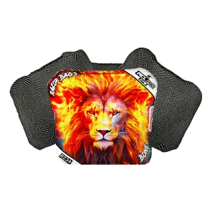 Bone | Lion Flame | ACL PRO Razor Cornhole Bags