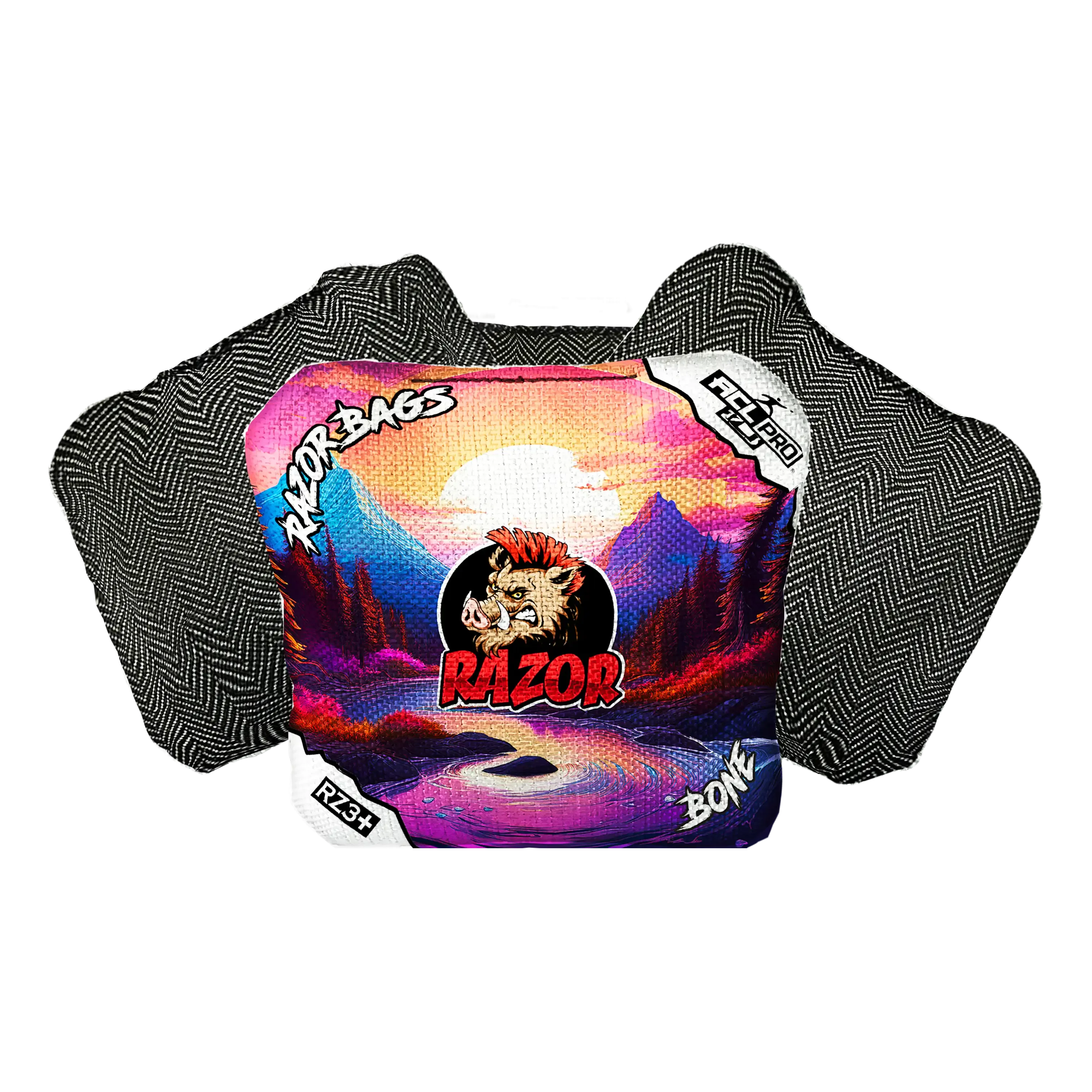 Bone | Sunset | ACL PRO Razor Cornhole Bags
