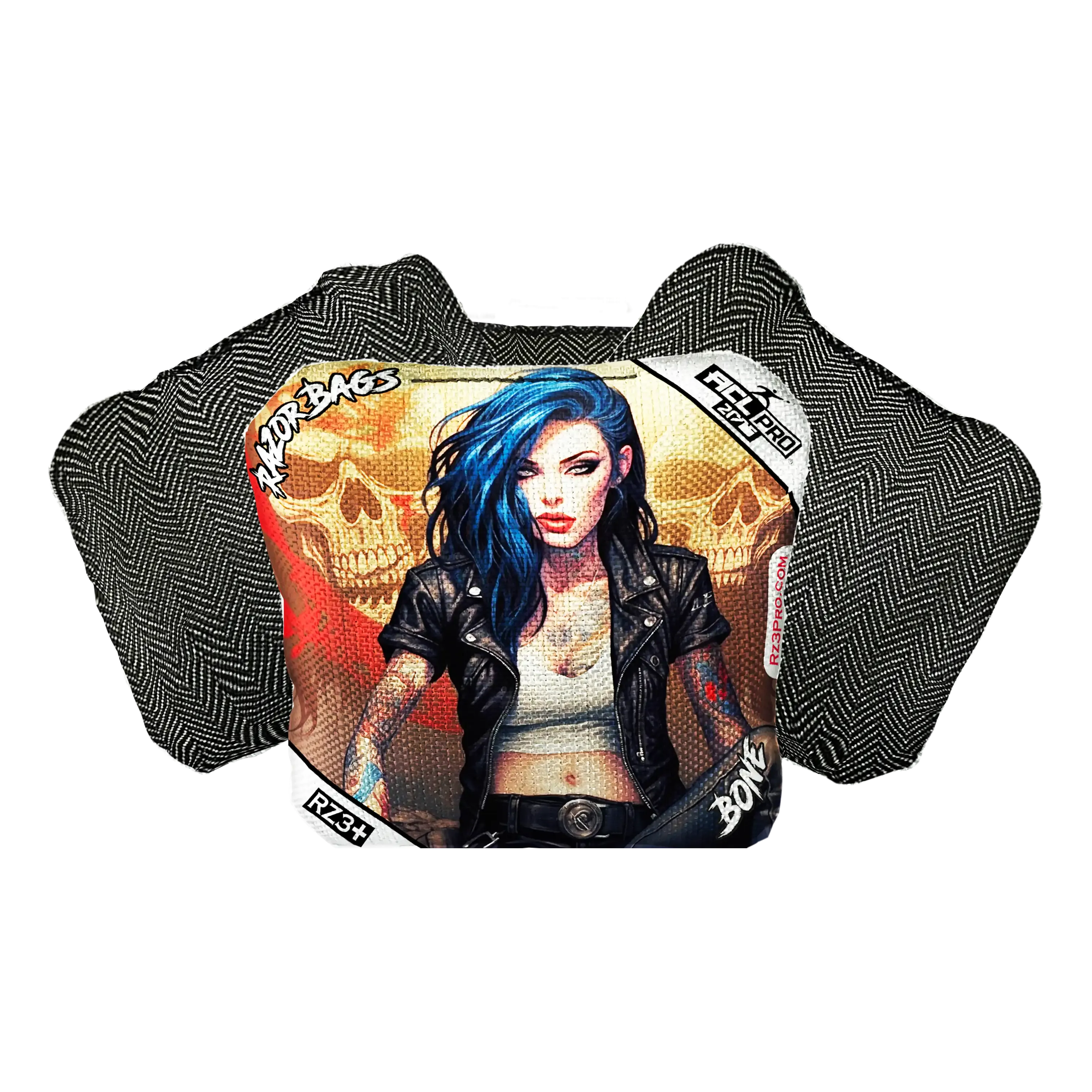 Bone | Woman Skulls | ACL PRO Razor Cornhole Bags