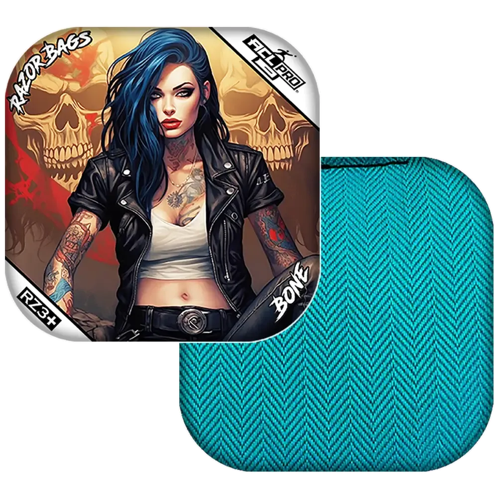 Bone | Woman Skulls | ACL PRO Razor Cornhole Bags