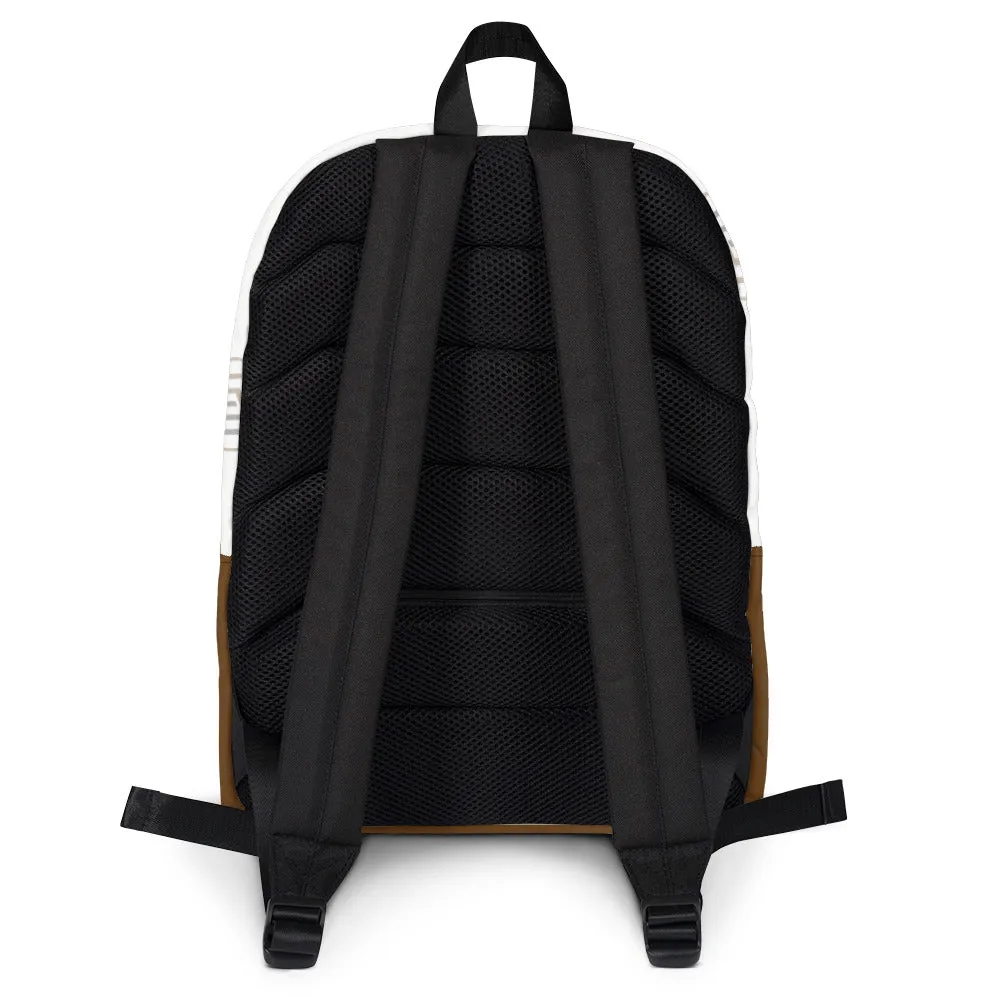 Branded White Backpack