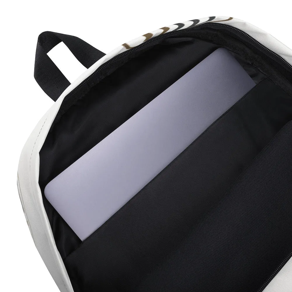 Branded White Backpack