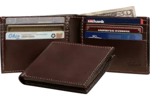 Brown Premium Leather 6 Card Slot Bifold Wallet