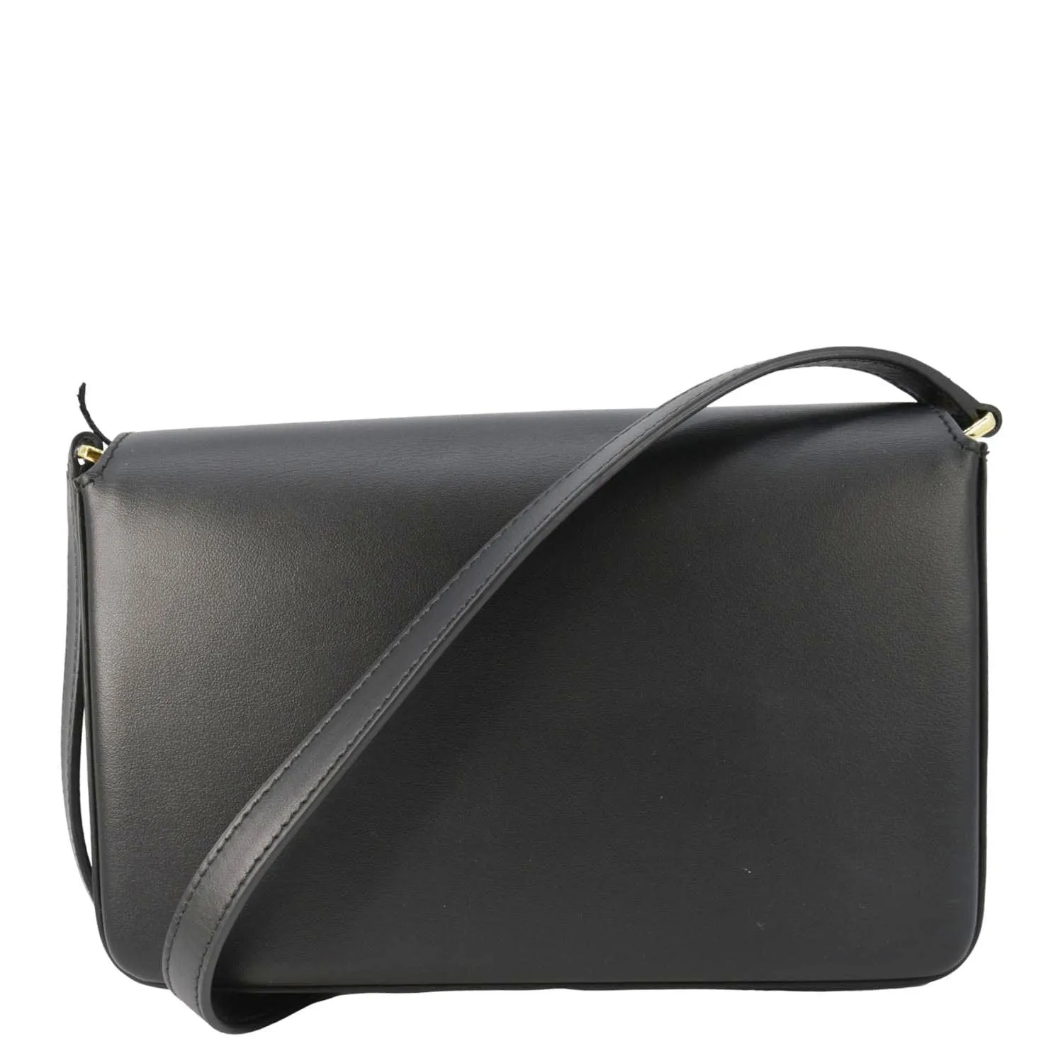 BURBERRY Hampshire Vintage Check Leather Crossbody Bag Black
