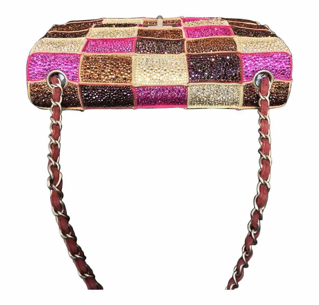 Chanel Multicolor Bespoke Bag Swarovski Crystals