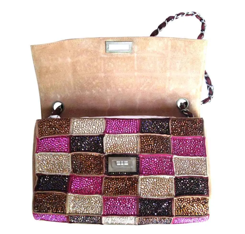 Chanel Multicolor Bespoke Bag Swarovski Crystals