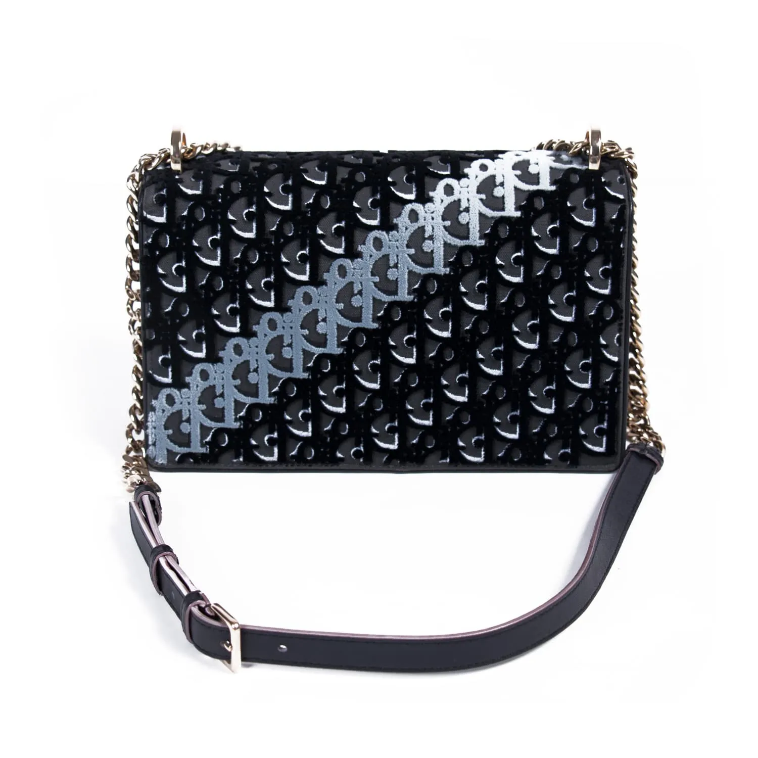 Christian Dior Diorama Oblique Velvet Flap Bag