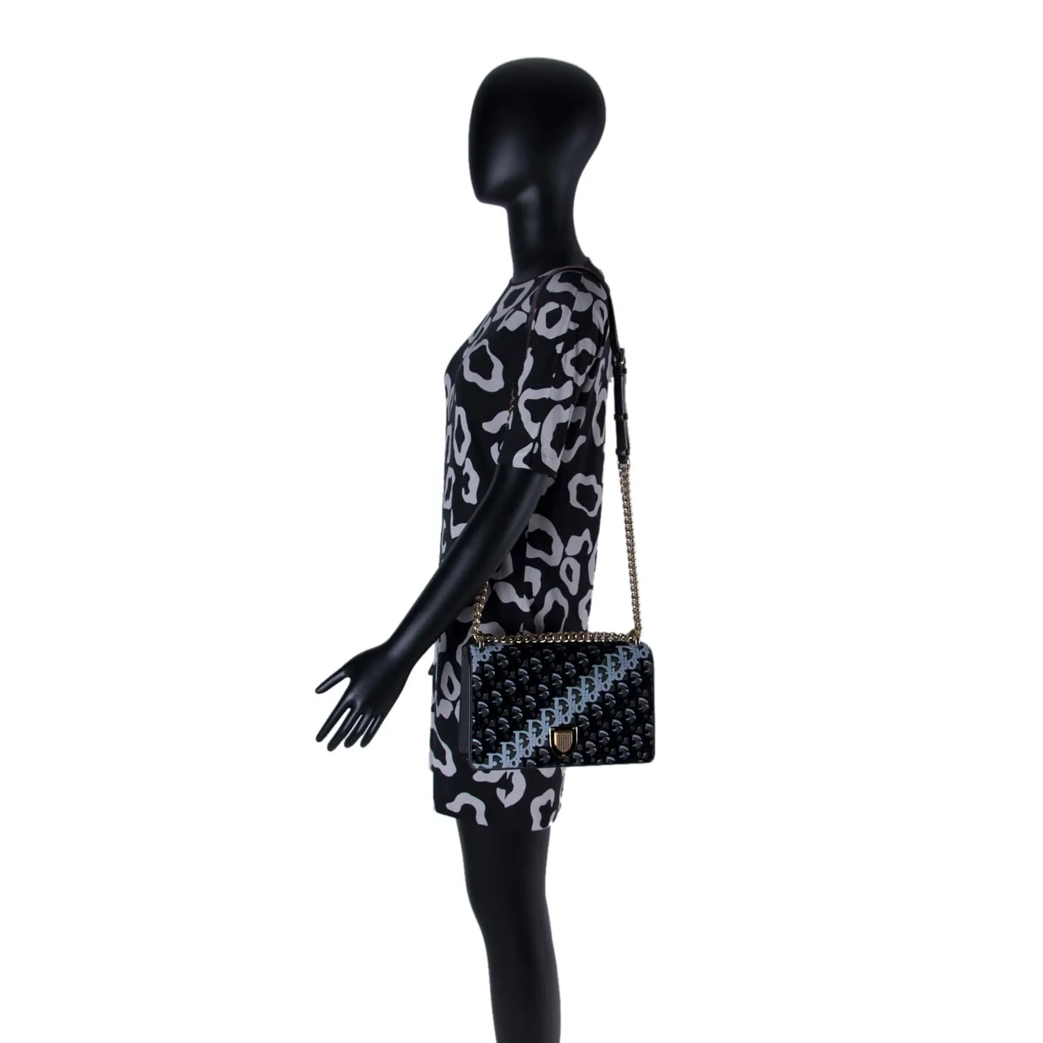 Christian Dior Diorama Oblique Velvet Flap Bag