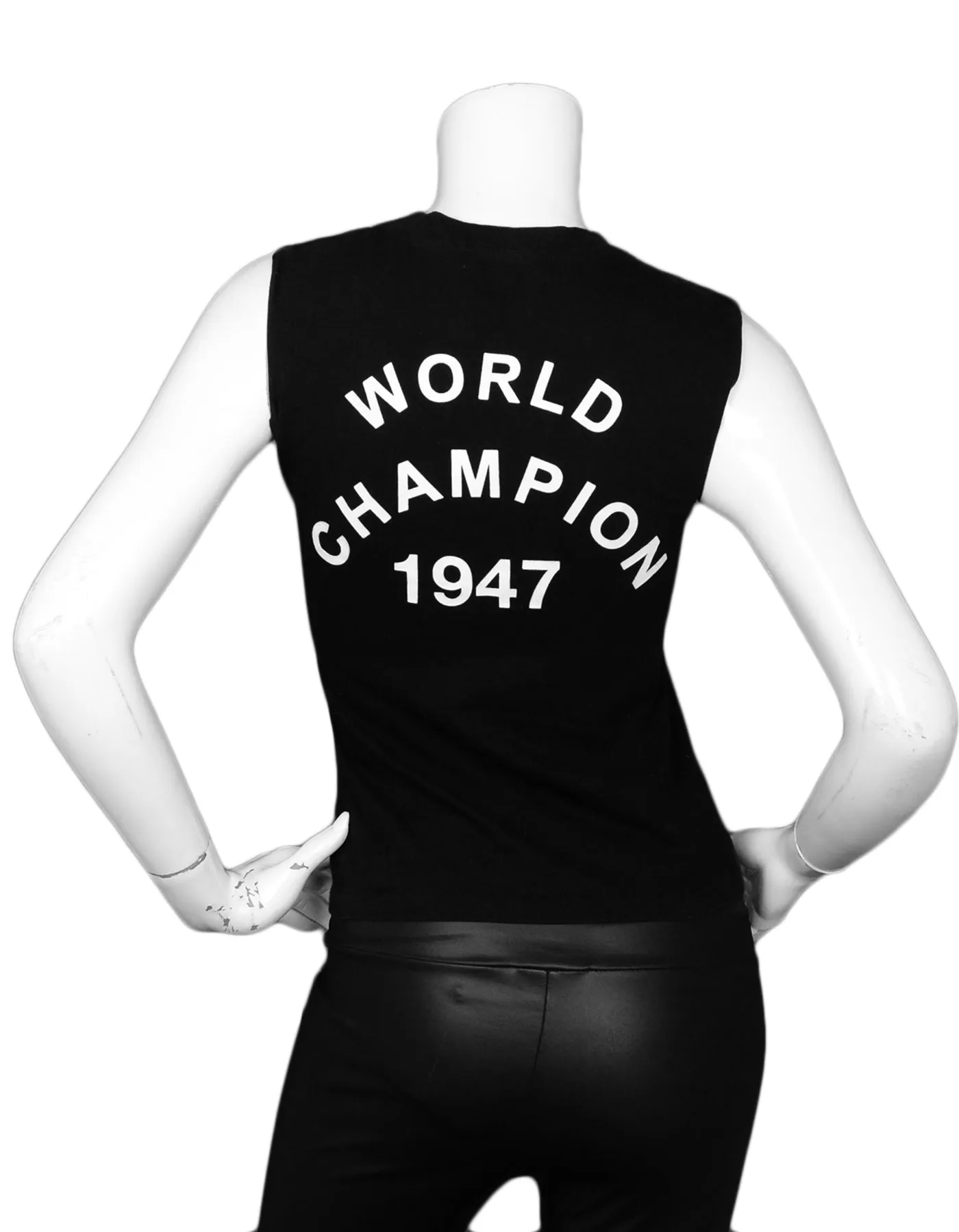 Christian Dior Vintage Black/White J'Adore Tank Top sz 6
