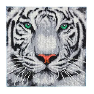 Craft Buddy Crystal Art Kit Snow Tiger 30 x 30 cm Pre-Framed 5D Art Kit