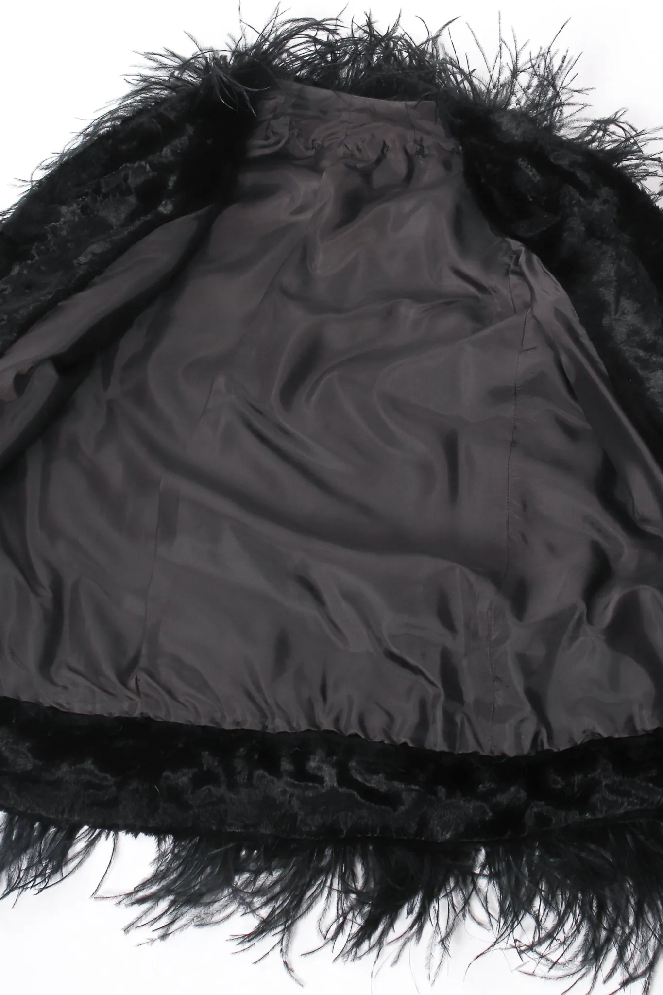 Crushed Velvet Ostrich Feather Jacket