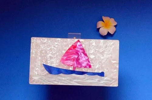 Designer Acrylic Boat Clutch