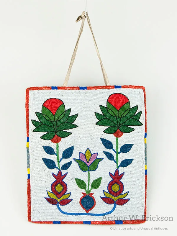 Double sided Beaded Plateau Flat Bag