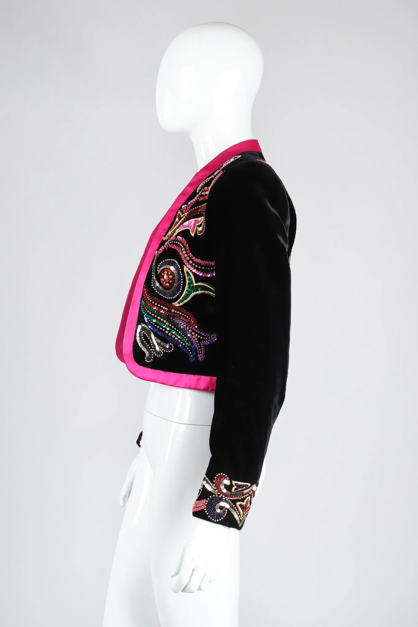 Embellished Velvet Bolero Jacket