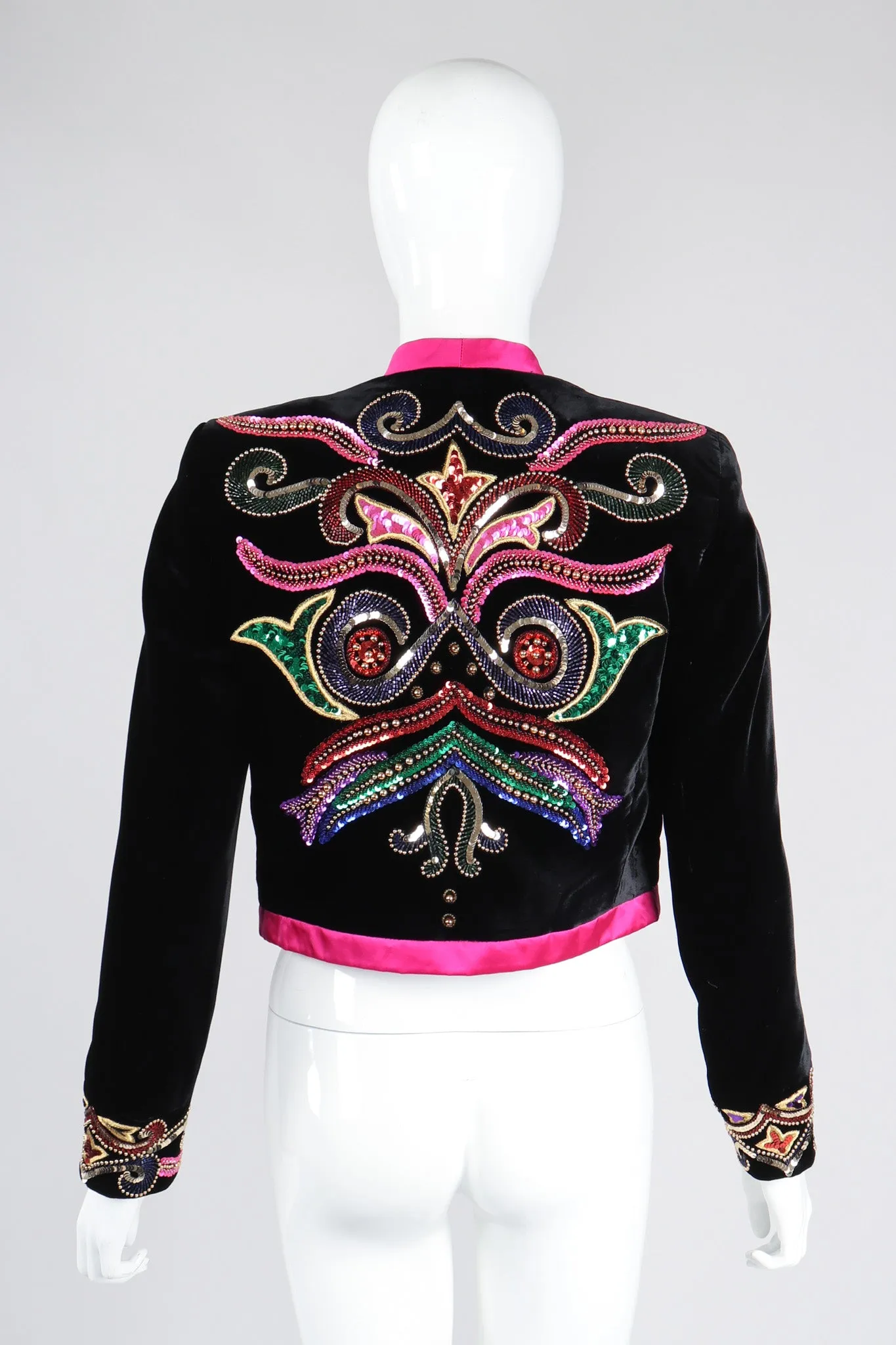 Embellished Velvet Bolero Jacket