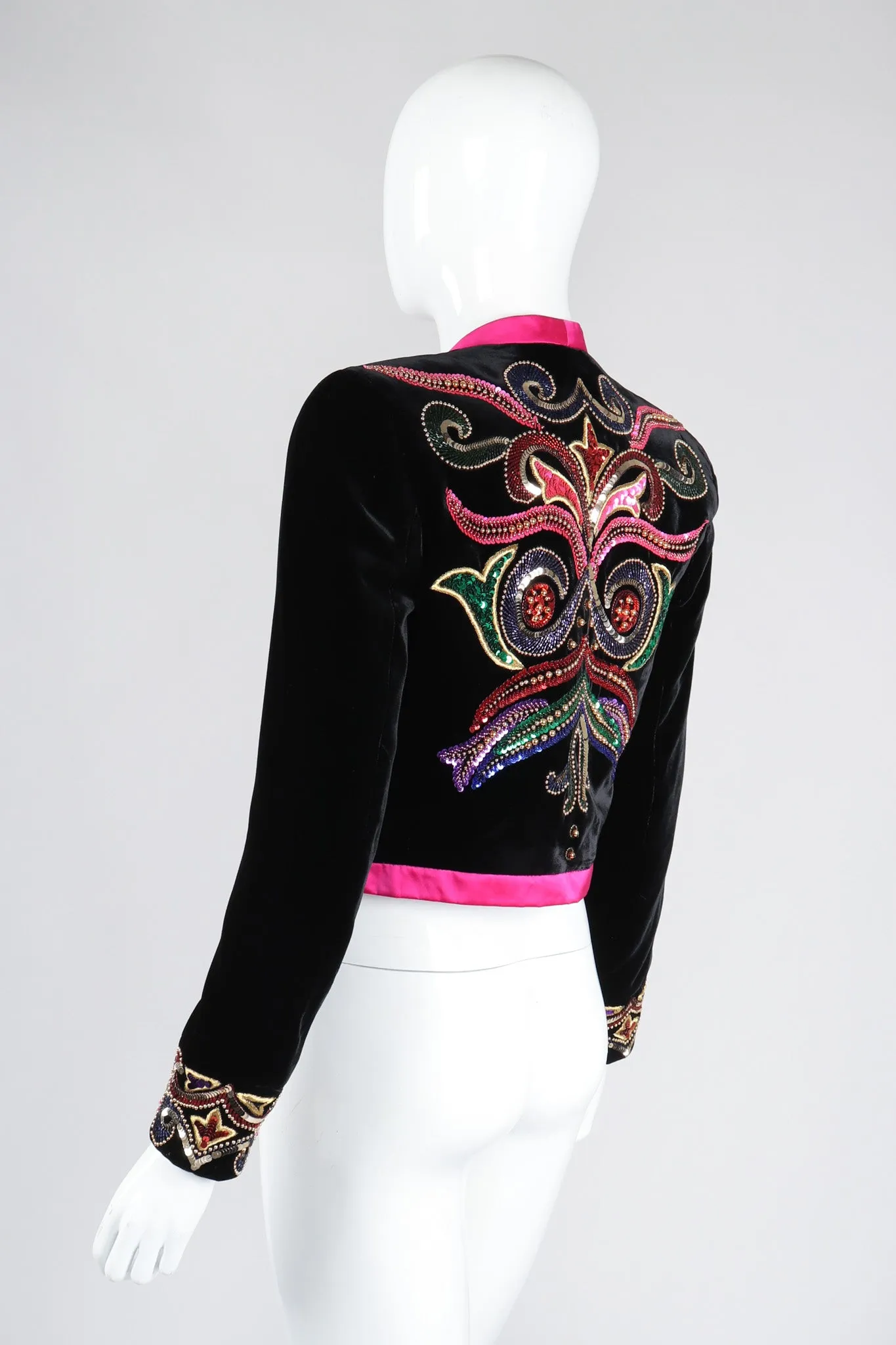 Embellished Velvet Bolero Jacket