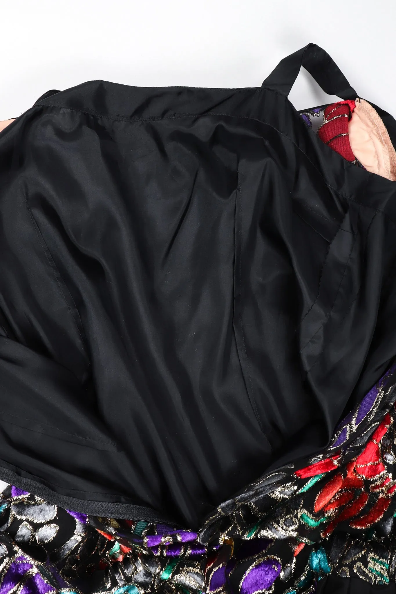 Floral Velvet Lamé Burnout Dress