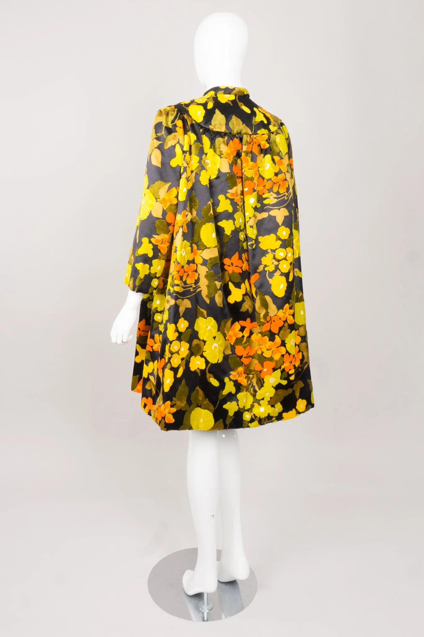 Floral Velvet Pile Coat