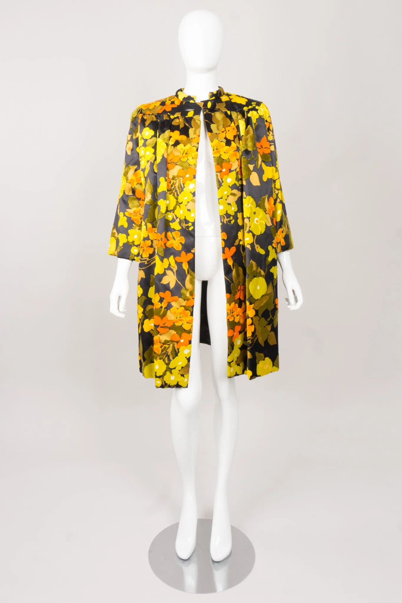 Floral Velvet Pile Coat