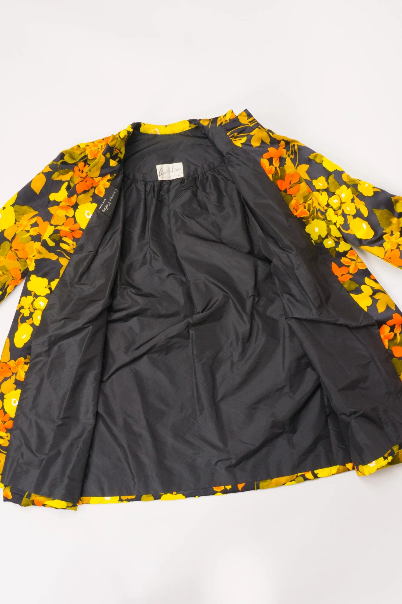Floral Velvet Pile Coat